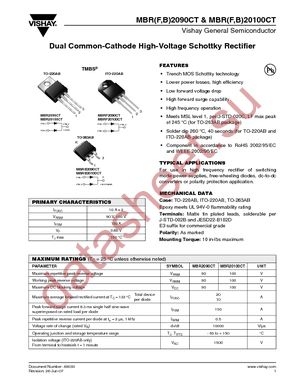 MBRB20100CT-E3/45 datasheet  